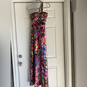 Multicolored prom gown